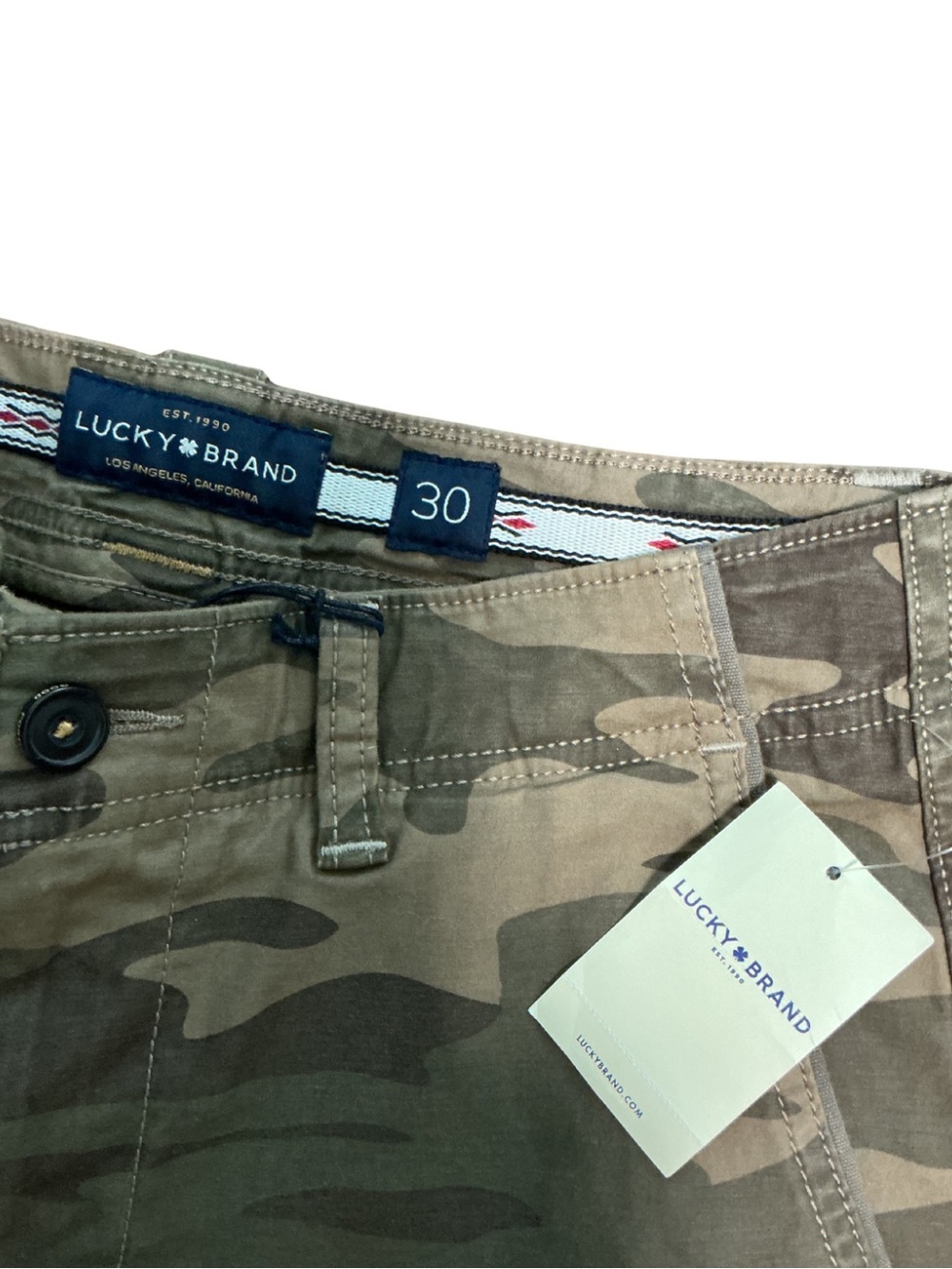 Lucky Brand Men’s Camo Shorts in Olive and Khaki